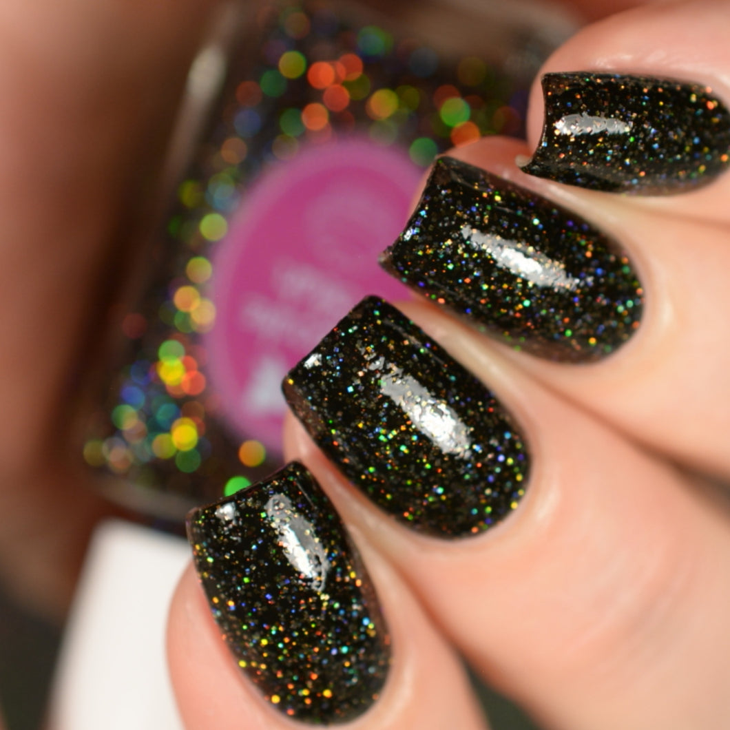Cupcake Polish Onyx - Black Holographic Indie Nail Polish