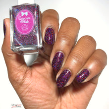 Cupcake Polish Garnet - Burgundy Holographic Indie Nail Polish