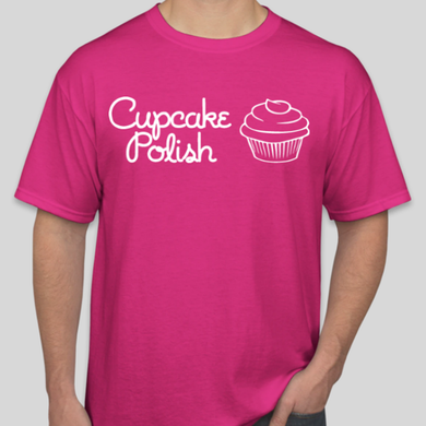 🎁 Pink Cupcake Polish Pink TShirt - extended sizes (100% off)