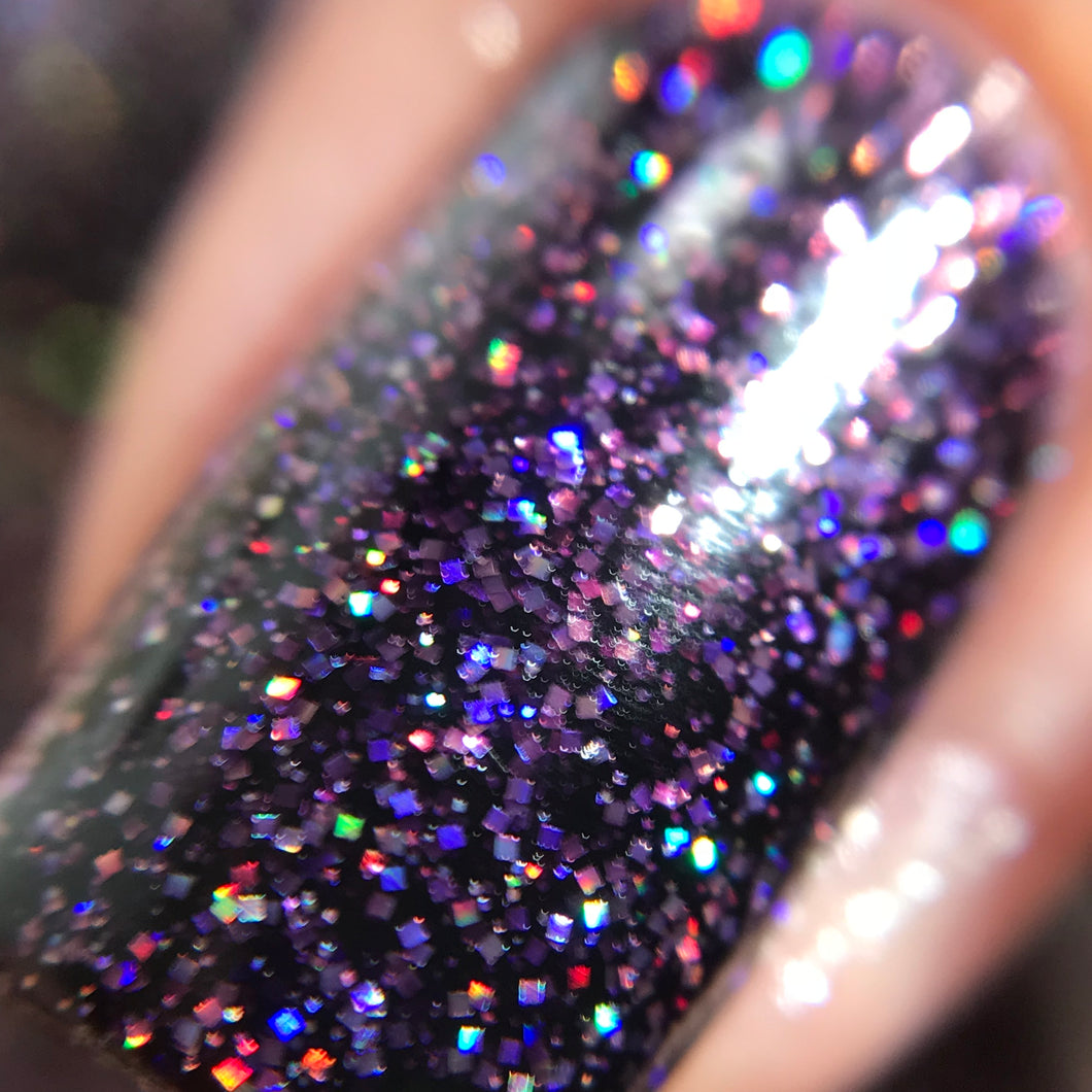 Amethyst - Dark Purple Glitter Holographic Nail Polish by Cupcake Polish