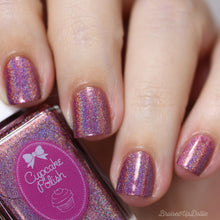 Cinnamon - mauve red holographic nail polish by Cupcake Polish