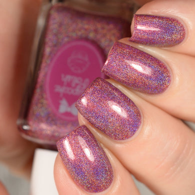 Cinnamon - mauve red holographic nail polish by Cupcake Polish