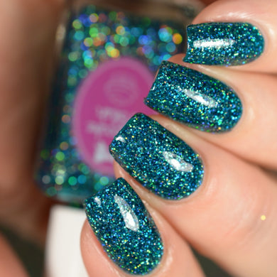 Cupcake Polish Blue Tourmaline - Teal Holographic Indie Nail Polish