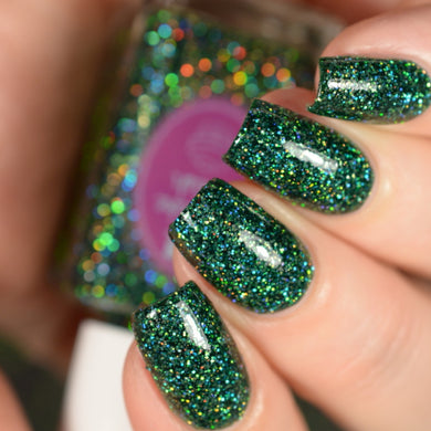 Cupcake Polish Emerald - Green Holographic Indie Nail Polish