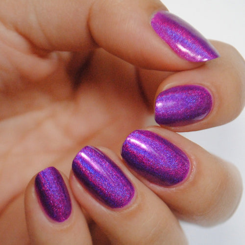Berry Good Looking - purple holographic indie nail polish