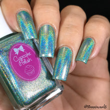 Eucalyptus - mint green holographic nail polish by Cupcake Polish