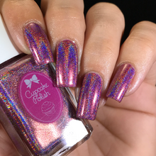 Cinnamon - mauve red holographic nail polish by Cupcake Polish