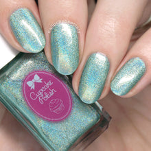 Eucalyptus - mint green holographic nail polish by Cupcake Polish