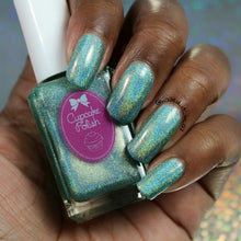 Eucalyptus - mint green holographic nail polish by Cupcake Polish