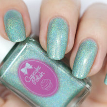 Eucalyptus - mint green holographic nail polish by Cupcake Polish