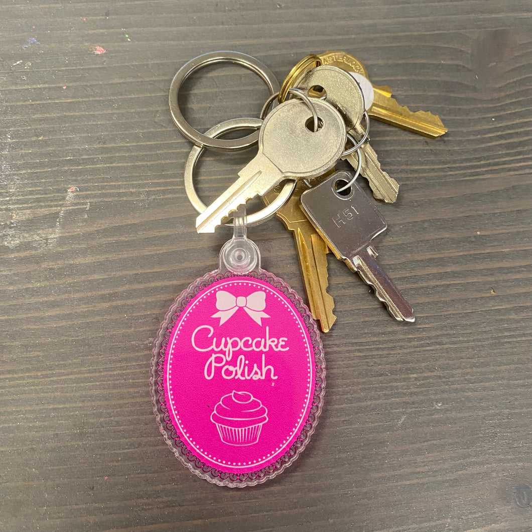 Cupcake Polish logo Keychain