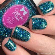 Cupcake Polish Blue Tourmaline - Teal Holographic Indie Nail Polish